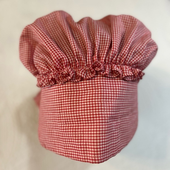 Cottage Core Red and White Gingham Bonnet. Twee. - Picture 5 of 5